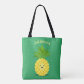 Tote Bag Illustration d'ananas mignon (Dos)