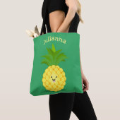 Tote Bag Illustration d'ananas mignon (De près)
