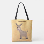 Tote Bag Illustration d'âne miniature joyeux (Dos)