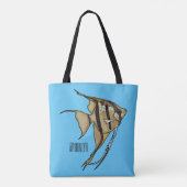 Tote Bag Illustration d'angelfish (Dos)