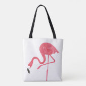 Tote Bag Illustration d'aquarelle de Flamants roses roses m (Dos)