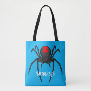 Tote Bag Illustration d'araignée noire effrayante