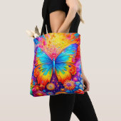 Tote Bag Illustration d'art papillon créatif coloré (De près)