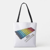 Tote Bag Illustration de bande dessinée en Xylophone (Dos)