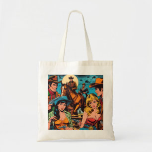 Tote Bag Illustration de bandes dessinées rétrospectives oc