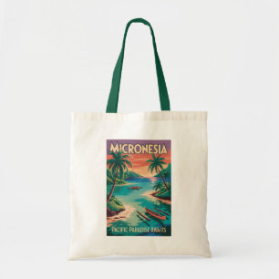 Tote Bag Illustration de bateaux de Micronésie Art de voyag