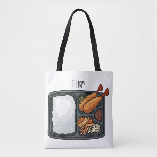 Tote Bag Illustration de Bento (Devant)