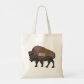 Tote Bag Illustration de bison (Dos)