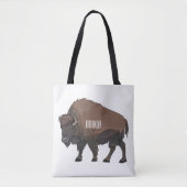 Tote Bag Illustration de bison (Devant)