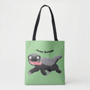 Tote Bag Illustration de blaireau au miel affamé