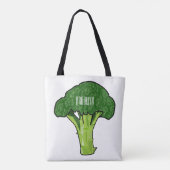Tote Bag Illustration de Broccoli (Dos)