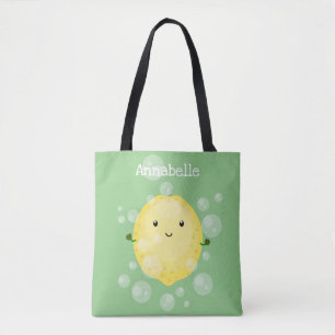 Tote Bag Illustration de bulles de caricatures de citron mo