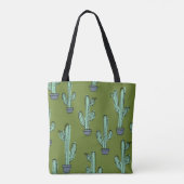 Tote Bag Illustration de cactus en pot (Dos)