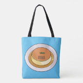 Tote Bag Illustration de caramel de crème (Dos)