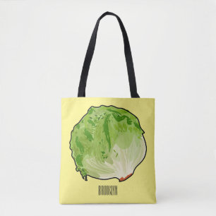 Tote Bag Illustration de caricature de laitue