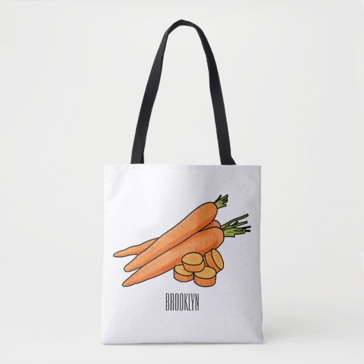 Tote Bag Illustration de carotte (Devant)
