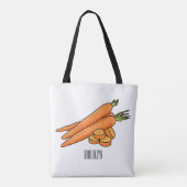 Tote Bag Illustration de carotte (Dos)