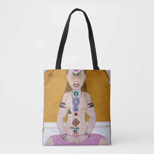 Tote Bag Illustration de Chakra Yoga pour la méditation (Devant)