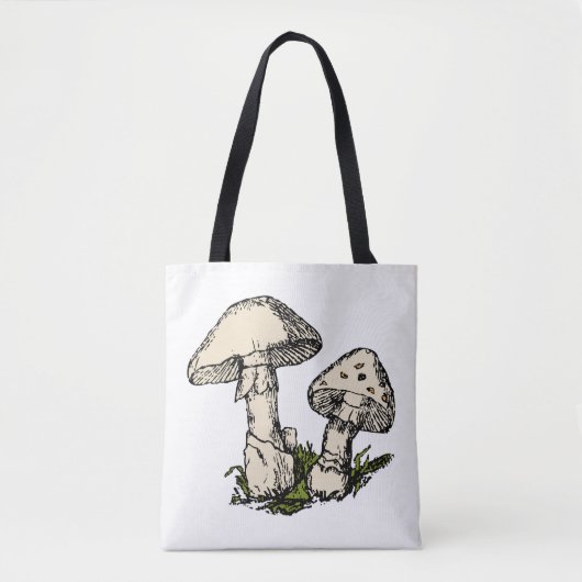 Tote Bag Illustration de champignon (Devant)