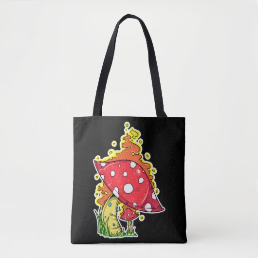 Tote Bag Illustration de champignon psychédélique flamboyan (Devant)