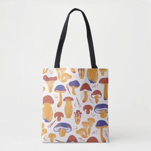 Tote Bag Illustration de champignons comestibles vintages (Devant)