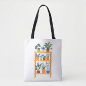 Tote Bag Illustration de charme des Plantes en pointillés (Devant)