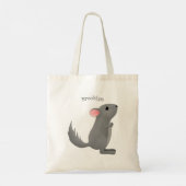 Tote Bag Illustration de chinchilla gris mignon (Dos)