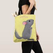 Tote Bag Illustration de chinchilla gris mignon (De près)