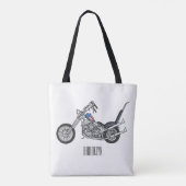 Tote Bag Illustration de Chopper Motorcycle 1950 (Dos)