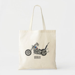 Tote Bag Illustration de Chopper Motorcycle 1950