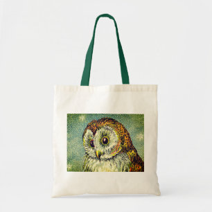 Tote Bag Illustration de chouette vintage