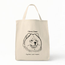 Illustration de Chow Chow Portrait en ligne noire