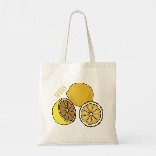 Tote Bag Illustration de citron (Dos)