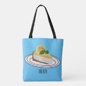 Tote Bag Illustration de citron cheesecake (Dos)