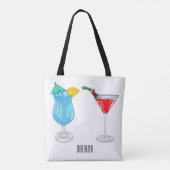 Tote Bag Illustration de cocktail (Dos)