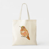 Tote Bag Illustration de colibri perché d'orange (Dos)