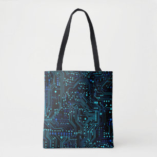 Tote Bag Illustration de conception de carte de circuit Cus