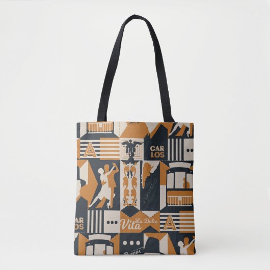 Tote Bag illustration de conception transparente motif arge (Devant)