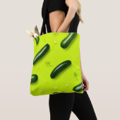 Tote Bag Illustration de concombre Légume à la mode (De près)