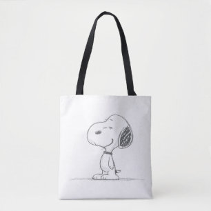Tote Bag Illustration de croquis minimaliste de chien Beagl