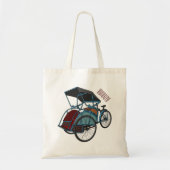 Tote Bag Illustration de cyclo-pousse (Devant)