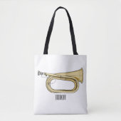 Tote Bag Illustration de dessin animé Bugle (Devant)