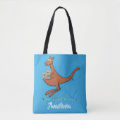 Tote Bag Illustration de dessin animé Cute kangaroo et koal (Devant)