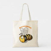 Tote Bag Illustration de dessin animé d'abeilles joyeux (Dos)