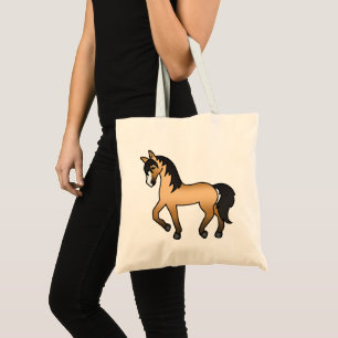 Tote Bag Illustration de dessin animé de cheval buckskin tr