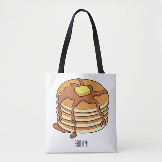 Tote Bag Illustration de dessin animé de Pancake (Devant)