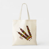 Tote Bag Illustration de dessin animé Kebab ou kabob (Dos)