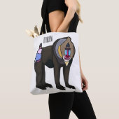 Tote Bag Illustration de dessin animé Mandrill (De près)