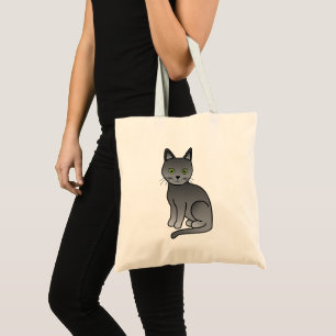 Tote Bag Illustration de dessin animé mignon de chat Korat