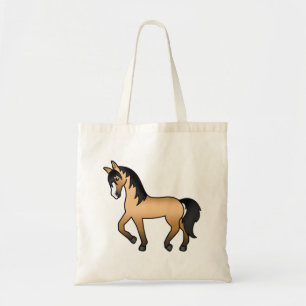 Tote Bag Illustration de dessin animé mignon de cheval trot